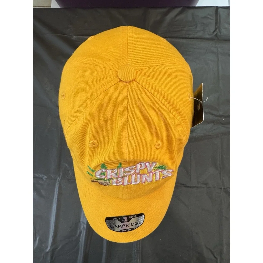 Crispy Blunts Logo Embroidered Cap. New‎ With Tags Yellow Adjustable